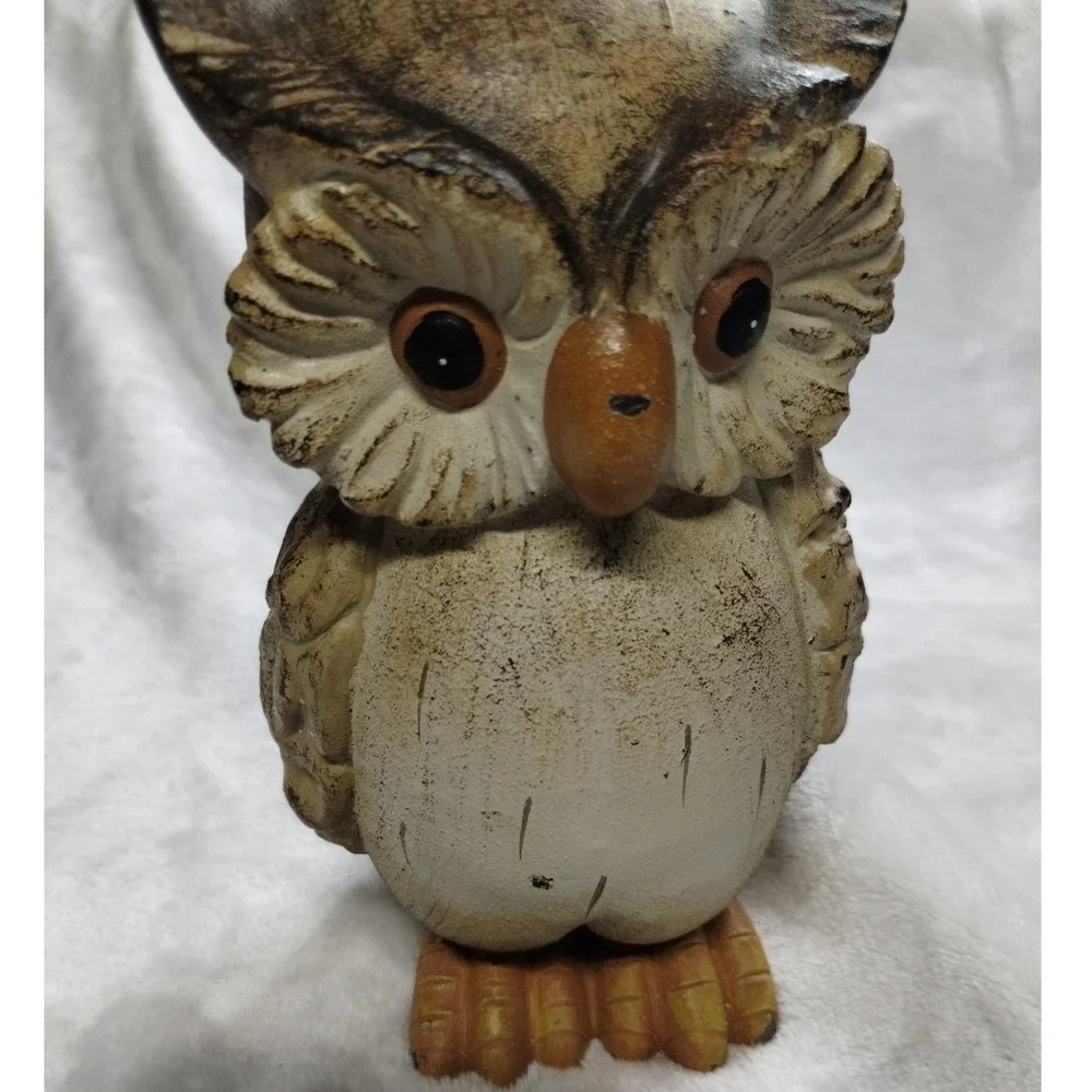 Rustic Owl Candle Figurine‎ Decorative Home Decor Accent